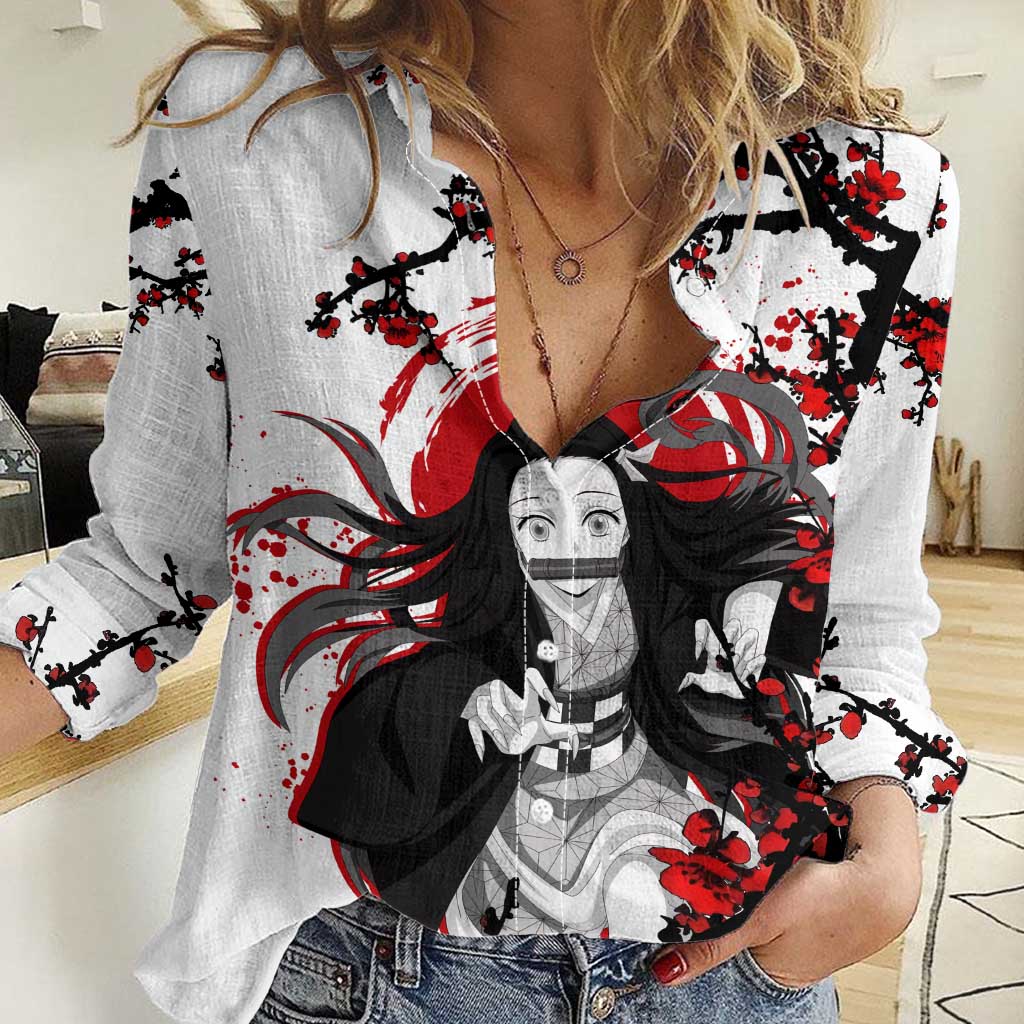 Nezuko Kamado - Demon Slayer Women Casual Shirt Anime Japan Style