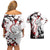 Sanemi Shinazugawa - Demon Slayer Couples Matching Off Shoulder Short Dress and Hawaiian Shirt Anime Japan Style