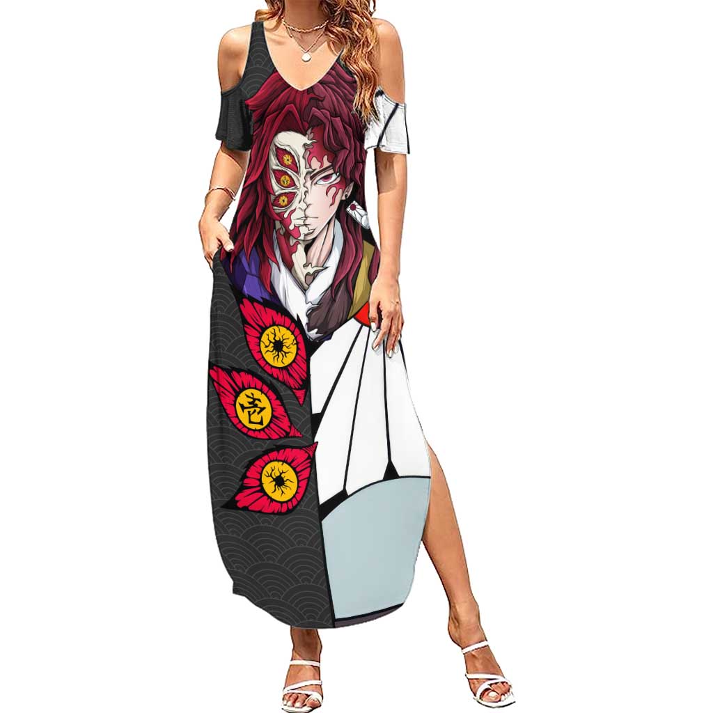 Kokushibo And Yoriichi - Demon Slayer Summer Maxi Dress Anime Style