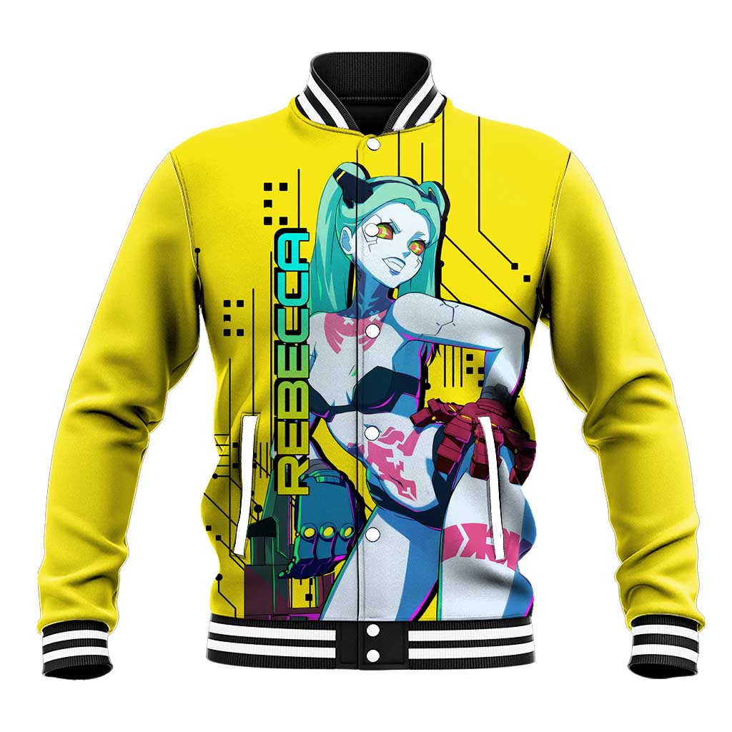 Cyberpunk Rebecca Baseball Jacket Anime Style