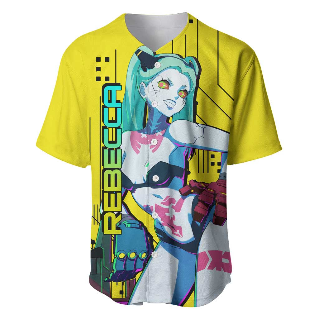 Cyberpunk Rebecca Baseball Jersey Anime Style