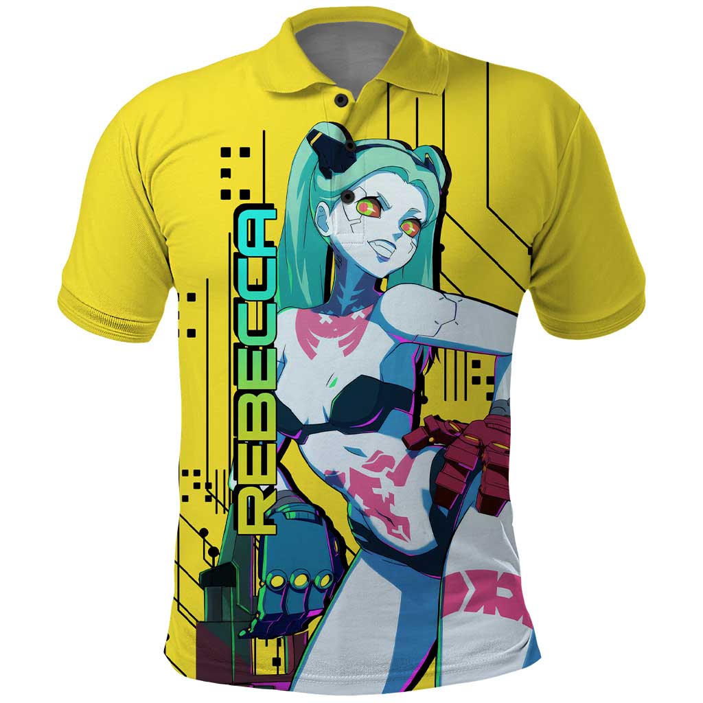 Cyberpunk Rebecca Polo Shirt Anime Style