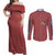 Franky One Piece Couples Matching Off Shoulder Maxi Dress and Long Sleeve Button Shirt Anime Style