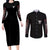 Shanks One Piece Couples Matching Long Sleeve Bodycon Dress and Long Sleeve Button Shirt Anime Style