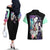 Shinobu Kocho Kimesu No Yaiba Couples Matching Off The Shoulder Long Sleeve Dress and Hawaiian Shirt Japan Anime Style