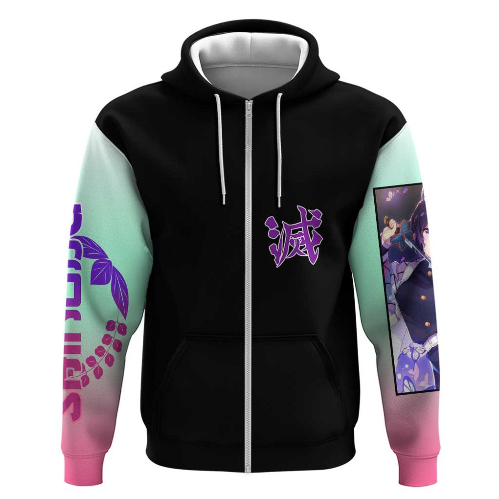 Shinobu Kocho Kimesu No Yaiba Zip Hoodie Japan Anime Style