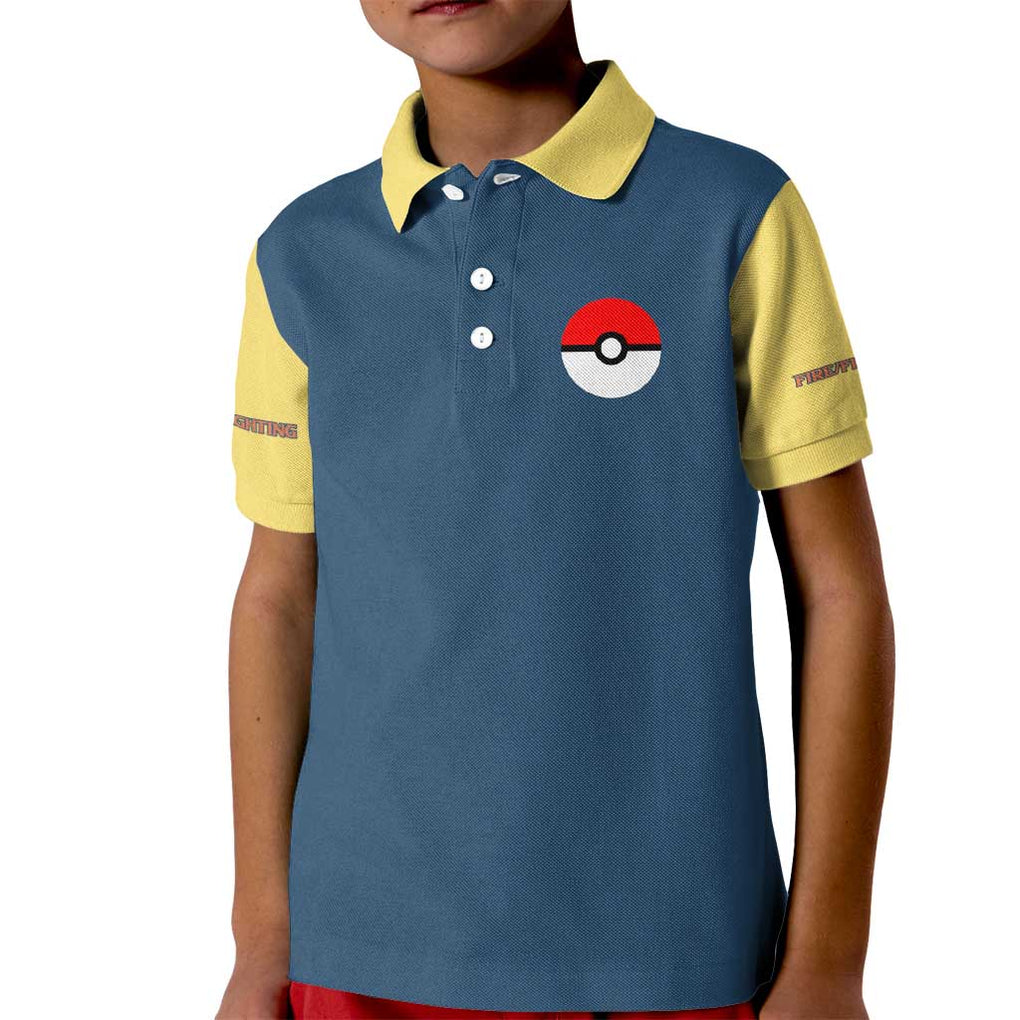 Infernape - Poke Kid Polo Shirt Anime Style