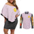 Ampharos - Poke Couples Matching Off Shoulder Short Dress and Long Sleeve Button Shirt Anime Style