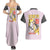 Ampharos - Poke Couples Matching Summer Maxi Dress and Hawaiian Shirt Anime Style