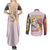 Ampharos - Poke Couples Matching Summer Maxi Dress and Long Sleeve Button Shirt Anime Style