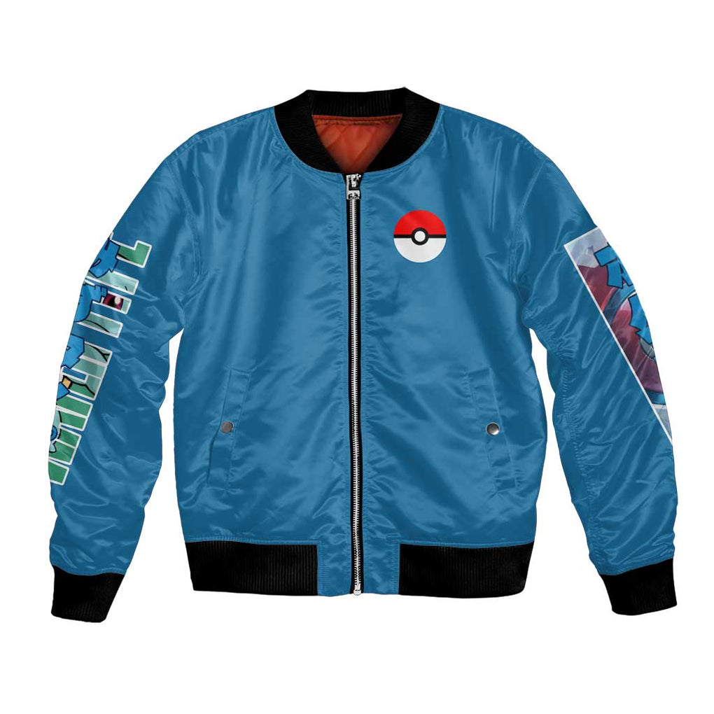 Squirtle Poke Bomber Jacket Anime Style