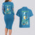 Squirtle Poke Couples Matching Long Sleeve Bodycon Dress and Hawaiian Shirt Anime Style