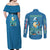 Squirtle Poke Couples Matching Off Shoulder Maxi Dress and Long Sleeve Button Shirt Anime Style