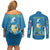 Squirtle Poke Couples Matching Off Shoulder Short Dress and Long Sleeve Button Shirt Anime Style