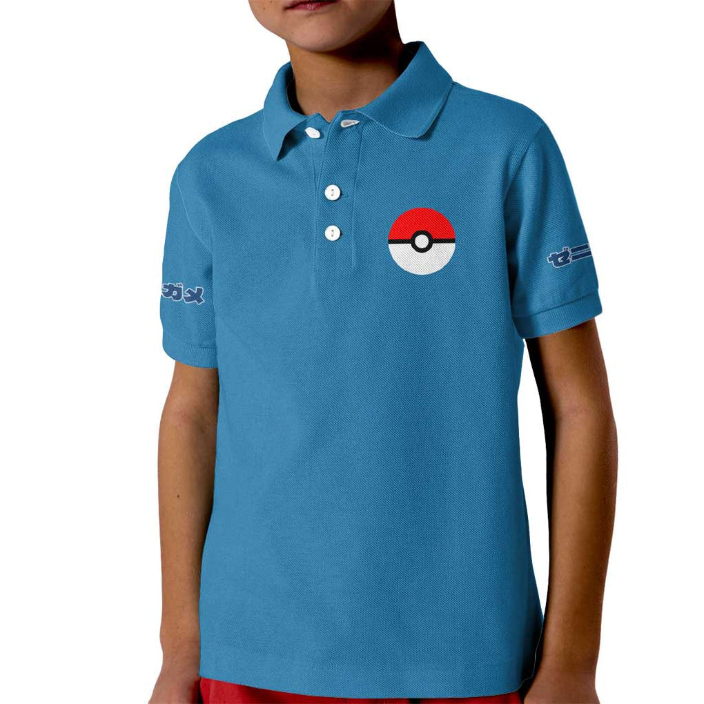 Squirtle Poke Kid Polo Shirt Anime Style