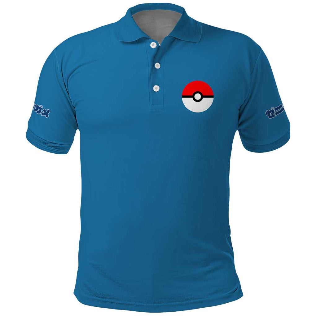 Squirtle Poke Polo Shirt Anime Style