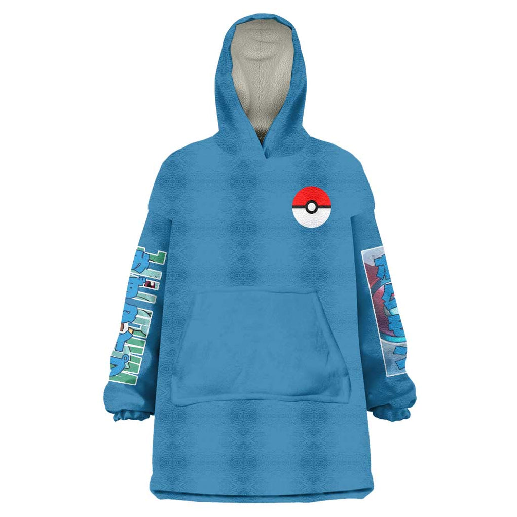 Squirtle Poke Wearable Blanket Hoodie Anime Style