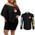 Umbreon Poke Couples Matching Off Shoulder Short Dress and Long Sleeve Button Shirt Anime Style