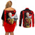 Saitama - OPM - Sport Funny Design Couples Matching Off Shoulder Short Dress and Long Sleeve Button Shirt