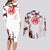 Goku - Style Dragon Ball Anime Couples Matching Long Sleeve Bodycon Dress and Long Sleeve Button Shirt