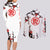 Gohan - Japan Style Couples Matching Long Sleeve Bodycon Dress and Long Sleeve Button Shirt