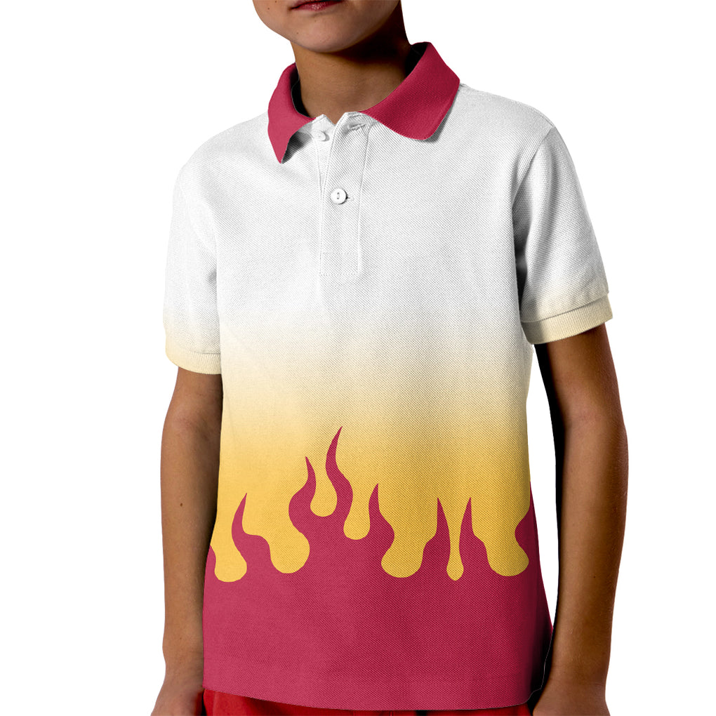 Kyojuro Rengoku Kid Polo Shirt Demon Slayer