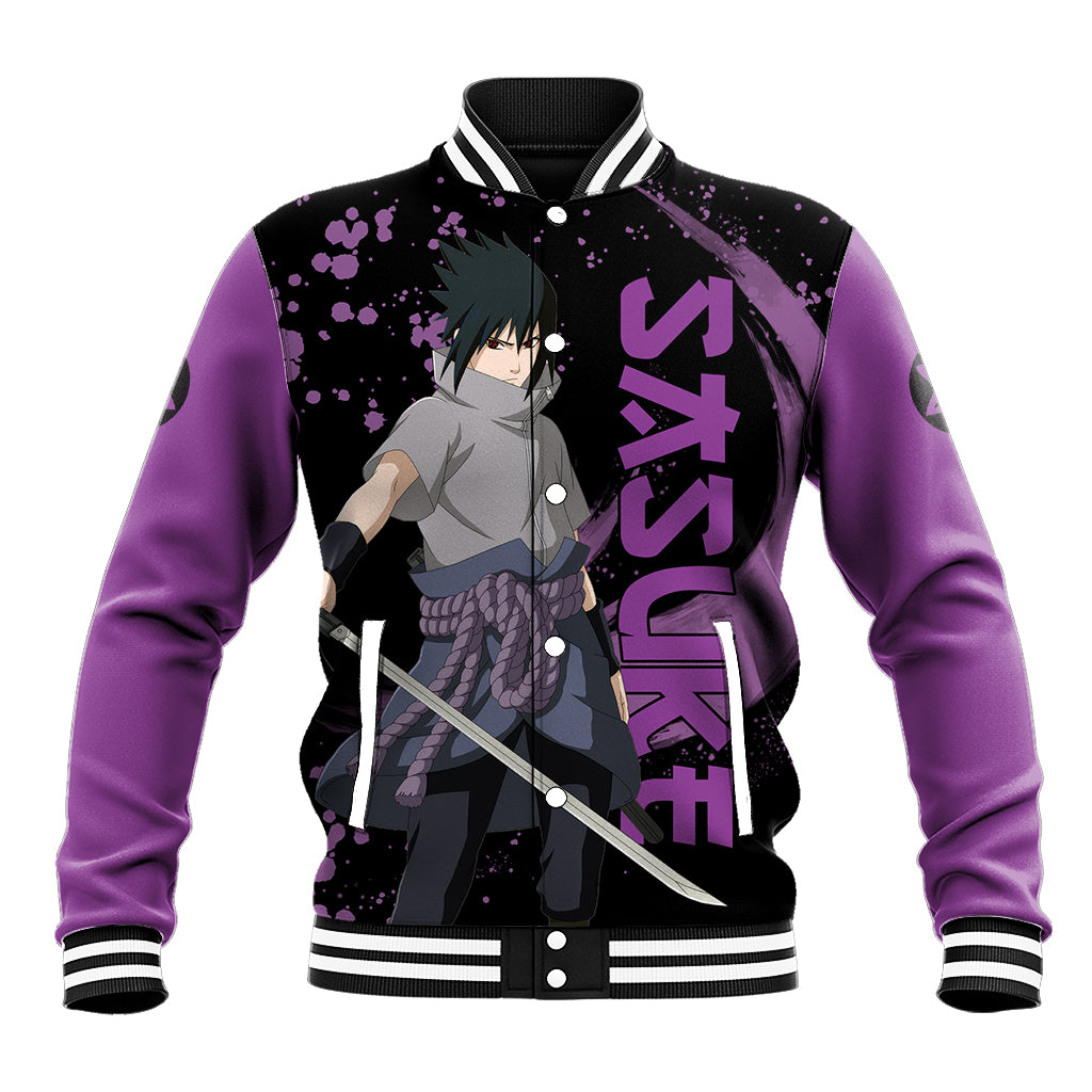 Uchiha Sasuke Sharingan Eyes Baseball Jacket Naruto