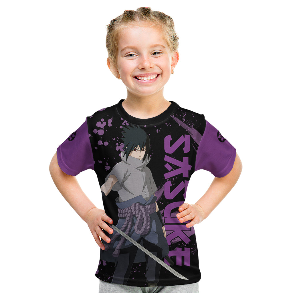 Uchiha Sasuke Sharingan Eyes Kid T Shirt Naruto