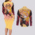 Rengoku Couples Matching Long Sleeve Bodycon Dress and Long Sleeve Button Shirt Demon Slayer