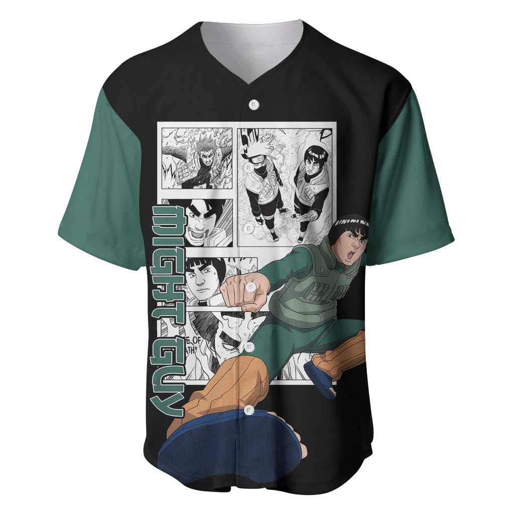 Might Guy - Naruto Baseball Jersey Anime Mix Manga Style