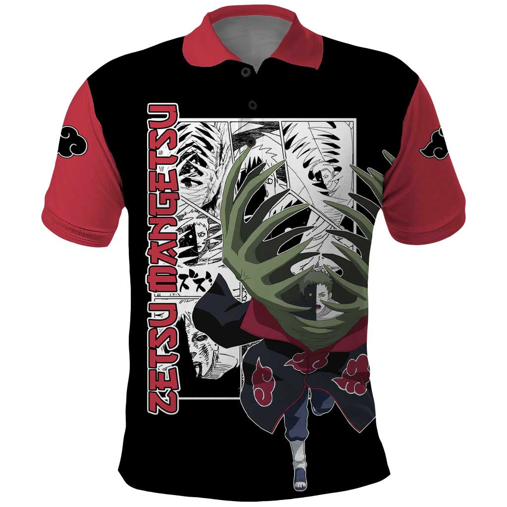 Zetsu Mangetsu - Naruto Polo Shirt Anime Mix Manga Style