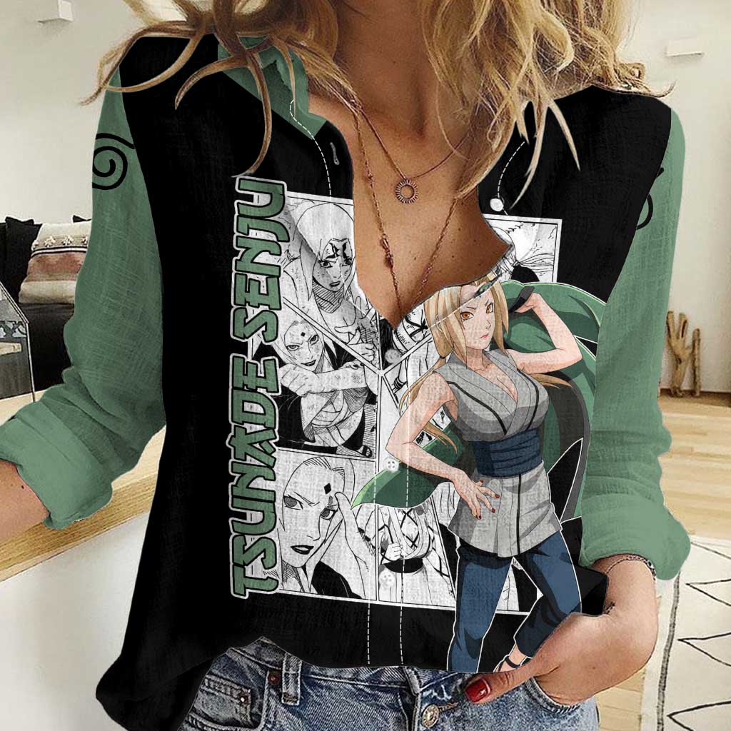 Tsunade Senju - Naruto Women Casual Shirt Anime Mix Manga Style