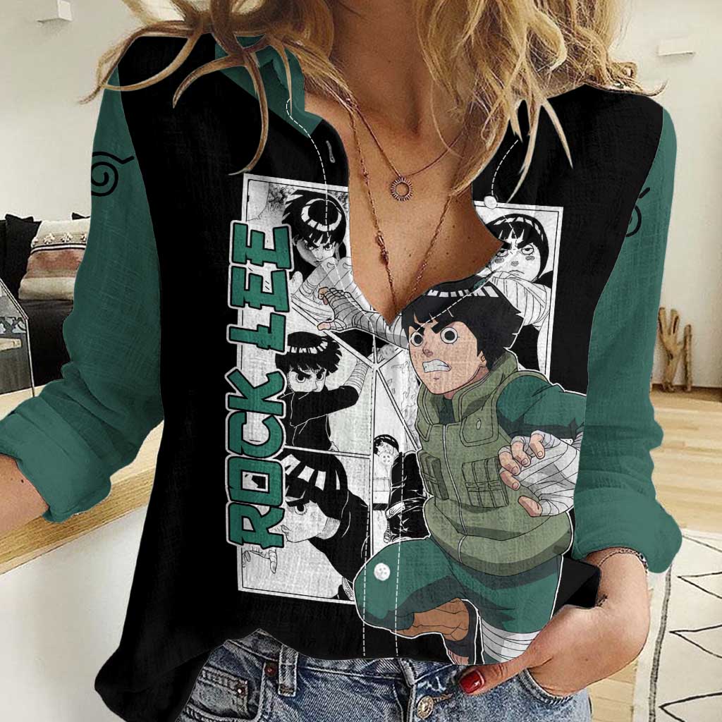 Rock Lee - Naruto Women Casual Shirt Anime Mix Manga Style