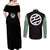 Shikamaru Nara - Naruto Couples Matching Off Shoulder Maxi Dress and Long Sleeve Button Shirt Anime Mix Manga Style