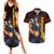 Kenshiro - Fist of the North Star Couples Matching Summer Maxi Dress and Hawaiian Shirt Anime Style