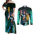 Rei - Fist Of The North Star Couples Matching Off Shoulder Maxi Dress and Long Sleeve Button Shirt Anime Mix Manga Style