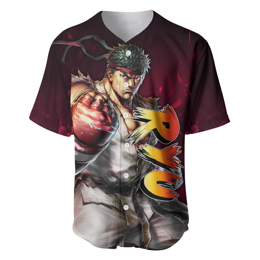 Ryu - Street Fighter Baseball Jersey Anime Style