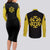 Trafalgar D. Law - One Piece Couples Matching Long Sleeve Bodycon Dress and Long Sleeve Button Shirt Anime Mix Manga Style