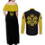 Trafalgar D. Law - One Piece Couples Matching Off Shoulder Maxi Dress and Long Sleeve Button Shirt Anime Mix Manga Style