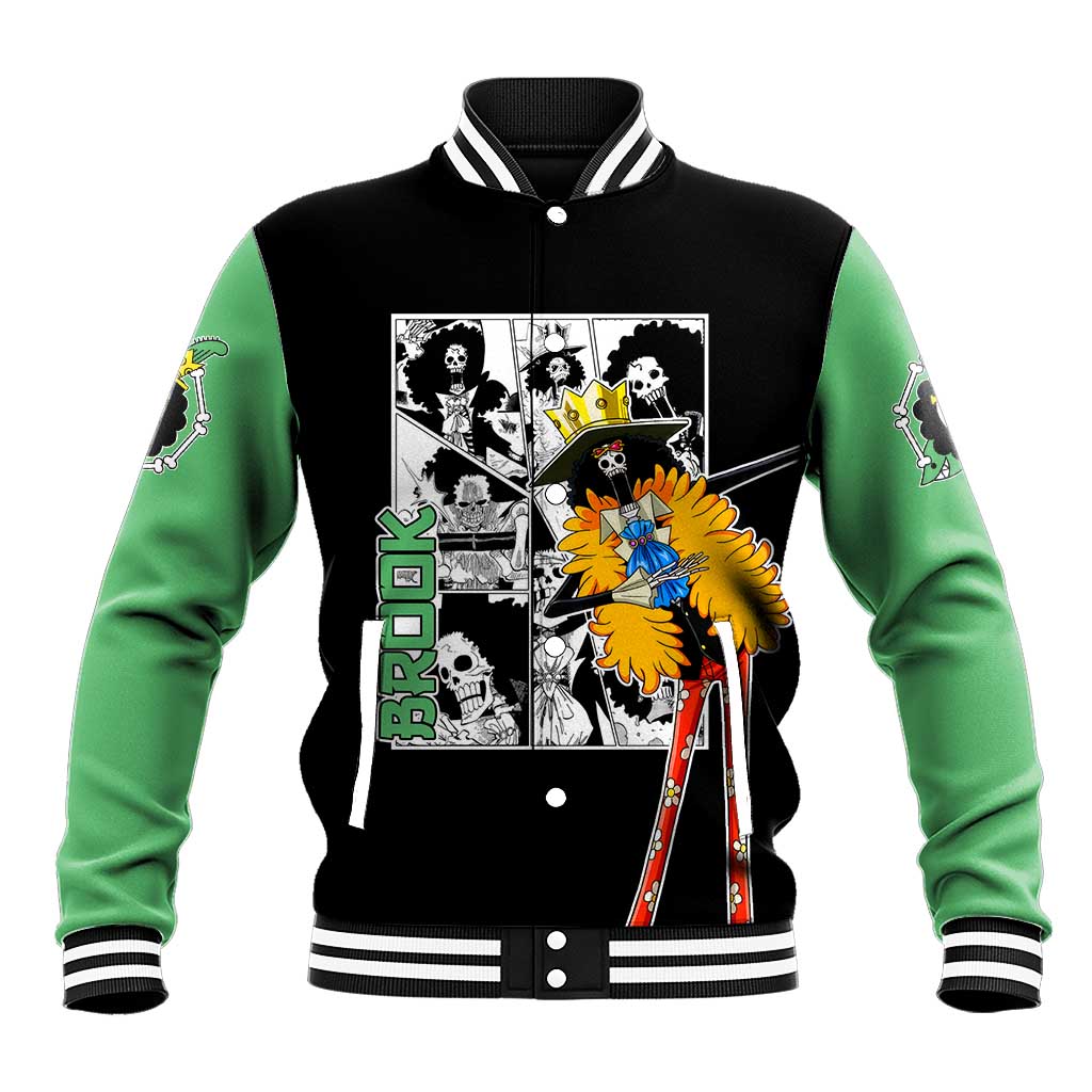 Brook - One Piece Baseball Jacket Anime Mix Manga Style