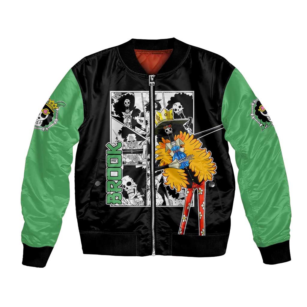 Brook - One Piece Bomber Jacket Anime Mix Manga Style