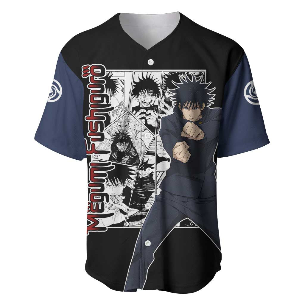 Megumi Fushiguro - Jujustu Kaisen Baseball Jersey Anime Mix Manga Style