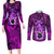 Blazing Espeon Couples Matching Long Sleeve Bodycon Dress and Long Sleeve Button Shirt Anime Style