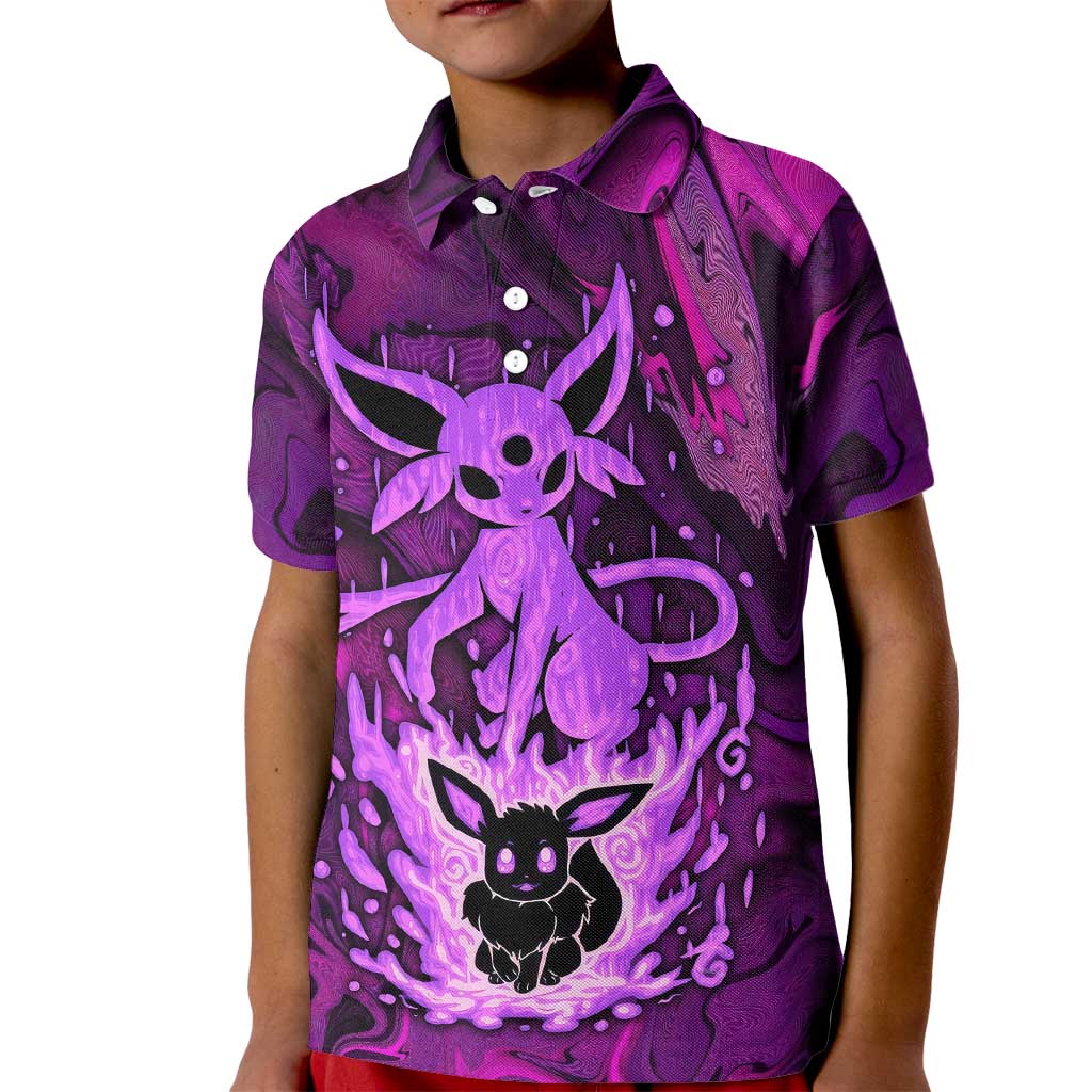 Blazing Espeon Kid Polo Shirt Anime Style