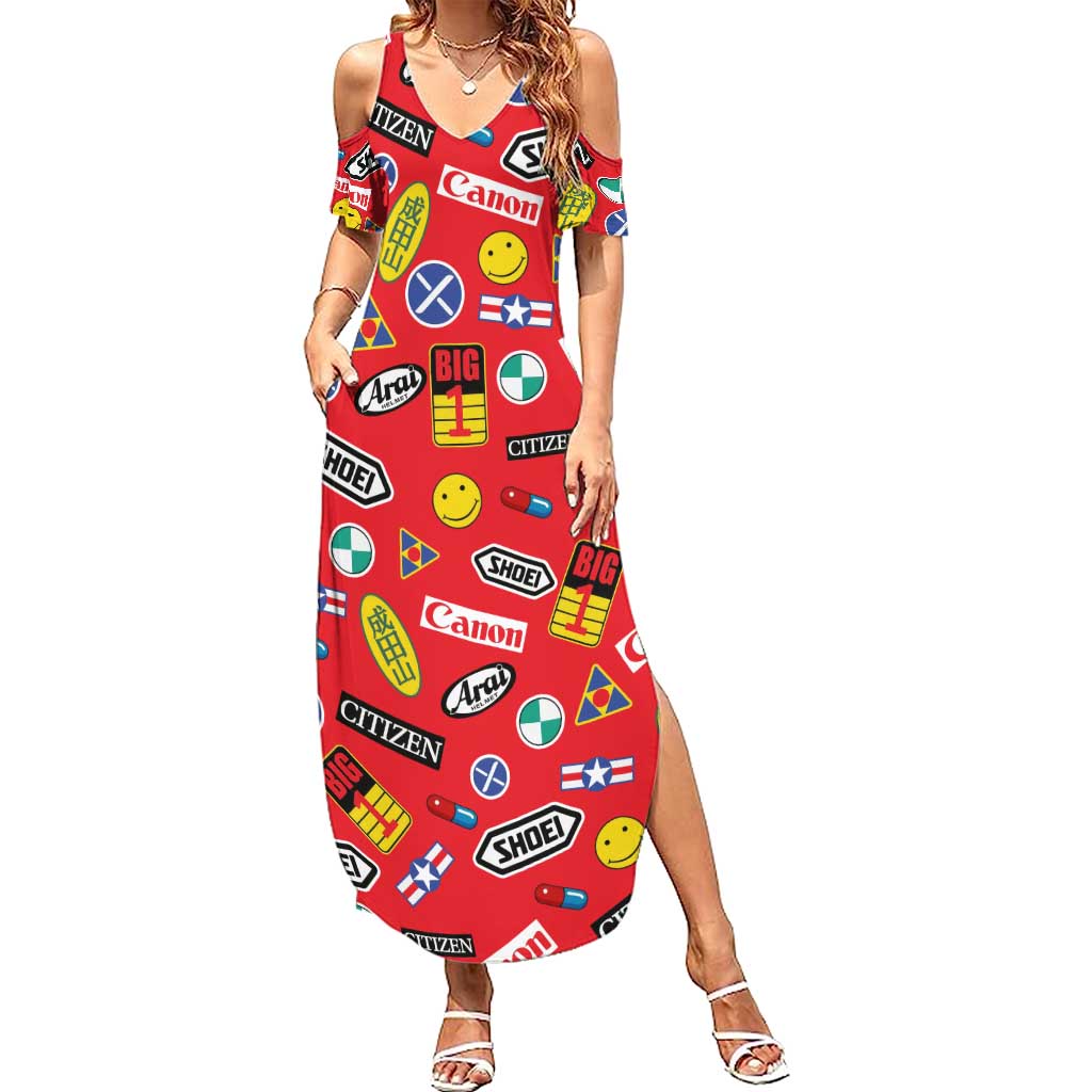 Akira Full Decals Summer Maxi Dress Anime Style