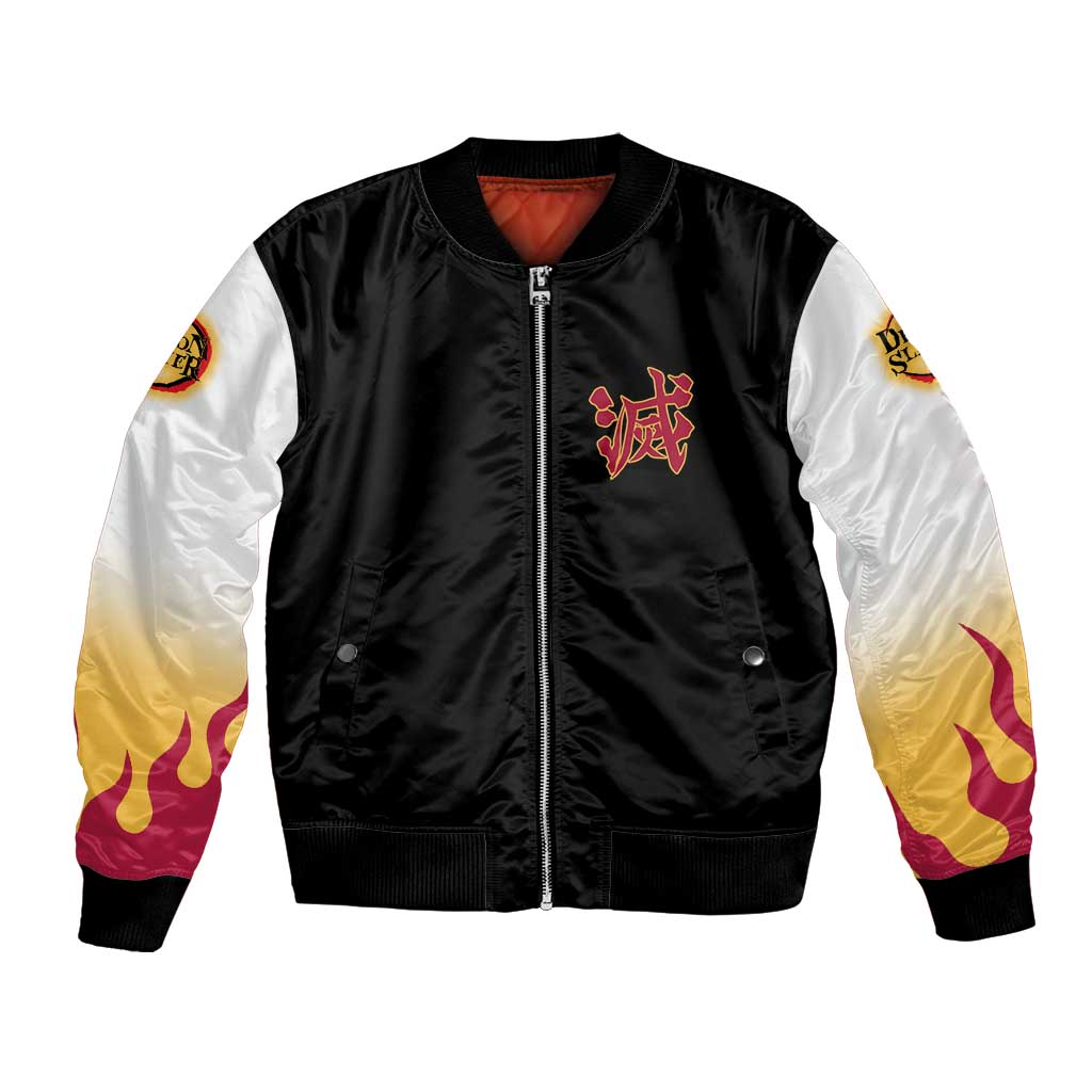 Kyojuro Rengoku Demon Slayer Bomber Jacket Anime Style