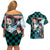 Kamado Tanjiro Haori Demon Slayer Couples Matching Off Shoulder Short Dress and Hawaiian Shirt Anime Style