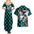 Kamado Tanjiro Haori Demon Slayer Couples Matching Summer Maxi Dress and Hawaiian Shirt Anime Style