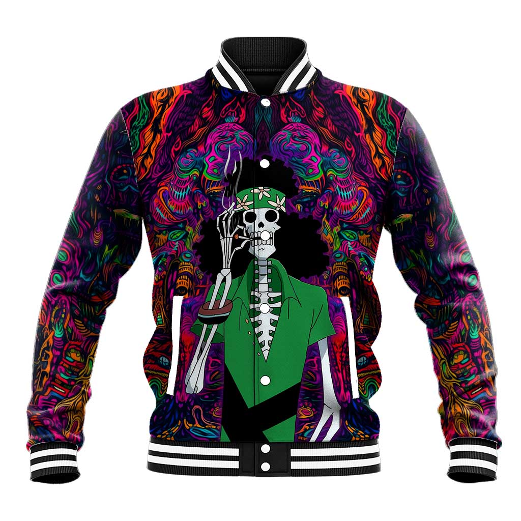 One Piece Hippie Trip Brook Baseball Jacket Anime Style