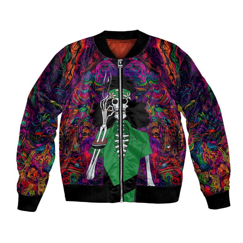 One Piece Hippie Trip Brook Bomber Jacket Anime Style